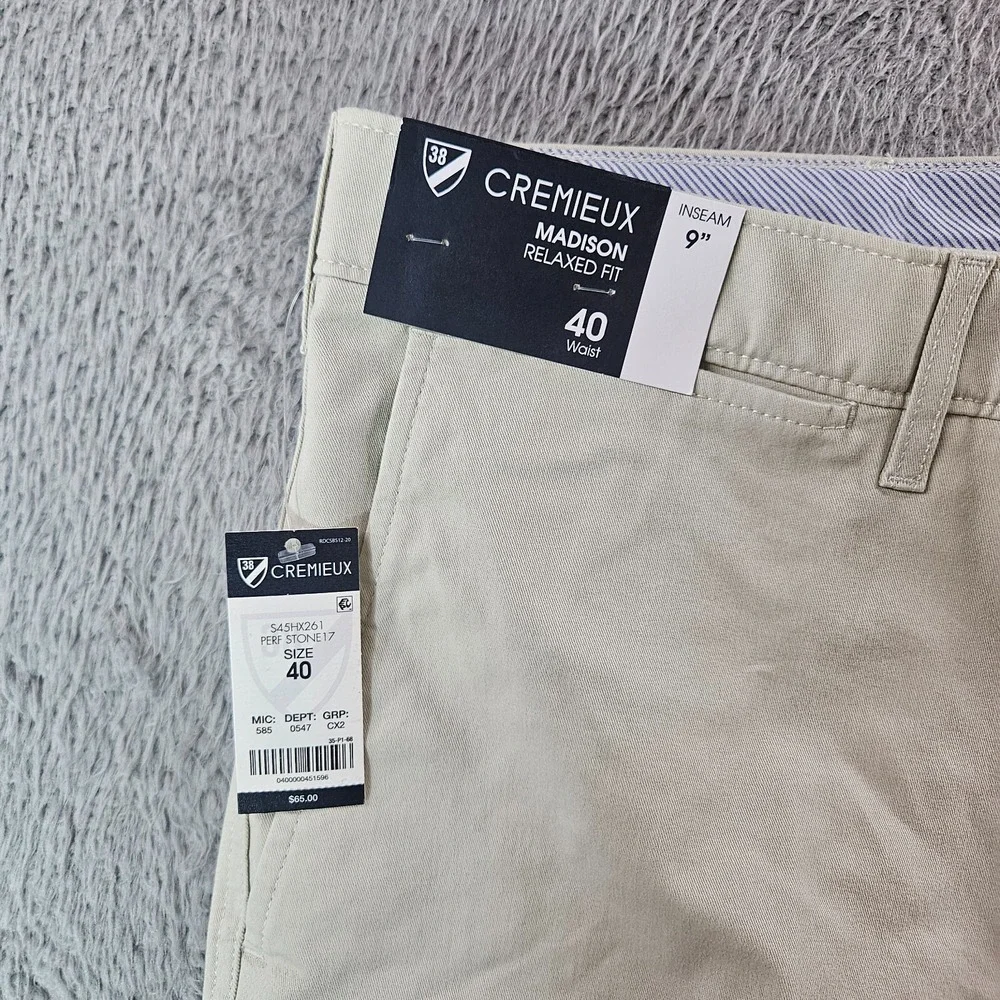 $65‎ NWT Cremieux Chino Shorts Men 40 x 9